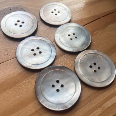 Vintage Large Mother of Pearl Buttons 1 3/4” 