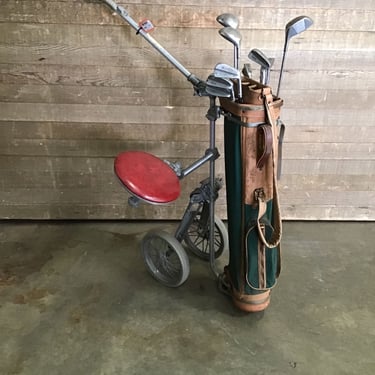 Vintage Bag Boy Gold Push Cart (Tacoma)