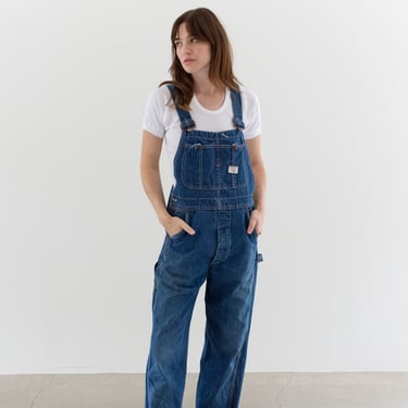 Vintage Blue Denim Overalls | 33 waist Big Mac Jean | USA Made Cotton | M L | 