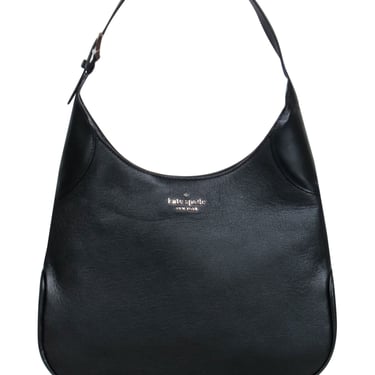 Kate Spade - Black Leather Shoulder Bag w/ Buckle Strap Detail