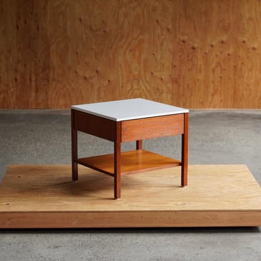 Florence Knoll Walnut + Laminate Nightstand 