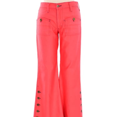 1970's Red Contrast Stitch Flares