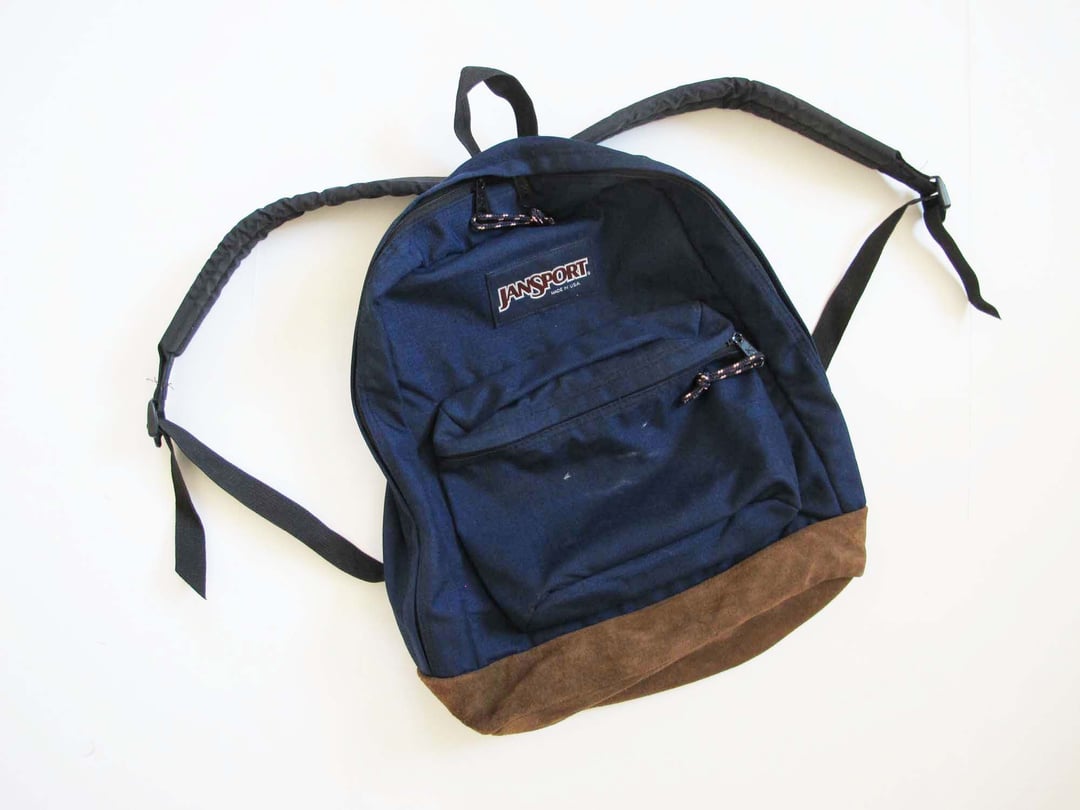 90s Jansport Backpack Suede Leather Bottom - Vintage 1990s made | Milk ...