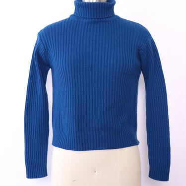 Cobalt Ribbed Turtleneck S-L