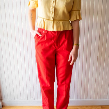 Vintage Cherry Red High-Rise Trouser 29" Waist