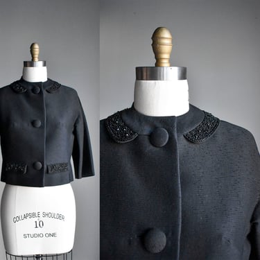 1950s Black Beaded Jacket 