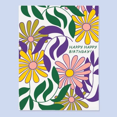 Floral B-day Card