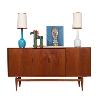 Sleek + Sexy Danish Modern Teak Highboard | Storage Cabinet