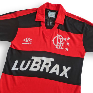 vintage soccer jersey / CR Flamengo / 1990s CR Flamengo Umbro Brasil futbol soccer home jersey Large 