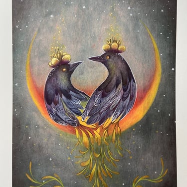 "Crow Moon" Art Print