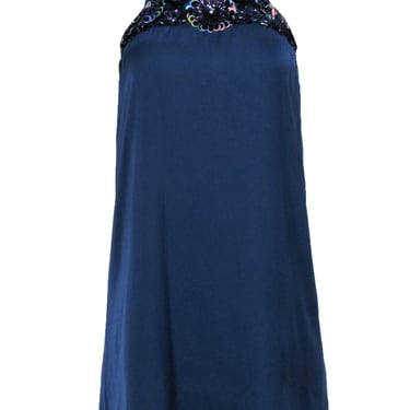 Lilly Pulitzer - Navy Blue Dress w/ Sequin Neckline Sz XS