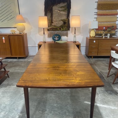 Vintage 1960s Mid Century Modern Kipp Stewart for Drexel Declaration Walnut Dining Table 