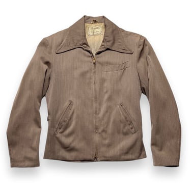 Vintage 1940s H BAR C Western Ranch Jacket ~ size 36 ~ Ricky / Cossack ~ Work Wear ~ Gabardine ~ Cinch Back 