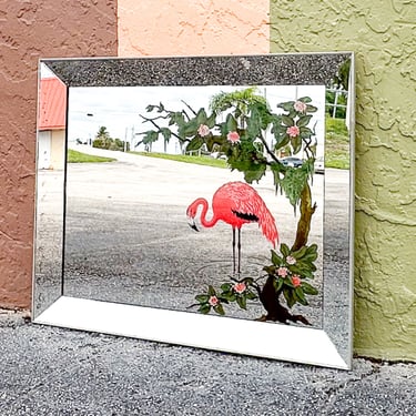 Old Florida Flamingo Mirror