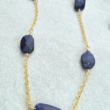 James + Jezebelle | Sodalite Gypsum Necklace