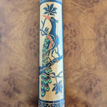Vintage Bali Hand Carved Bamboo Island Bird Wall Art 