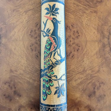 Vintage Bali Hand Carved Bamboo Island Bird Wall Art 