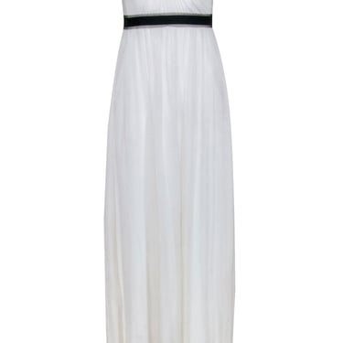 BCBG Max Azria - White Strapless Silk Formal Dress Sz 4