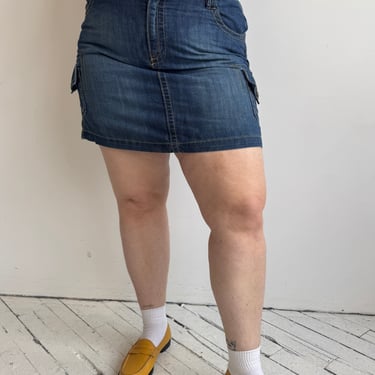 Vintage - Denim Cargo Skort (1X)