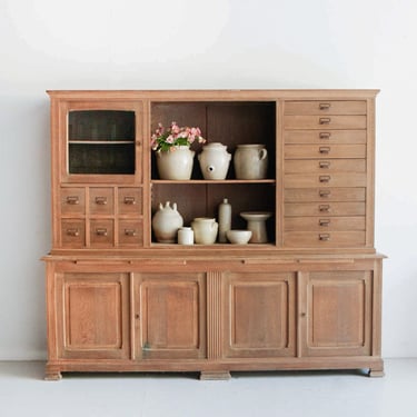 Vintage Oak Apothecary Cabinet
