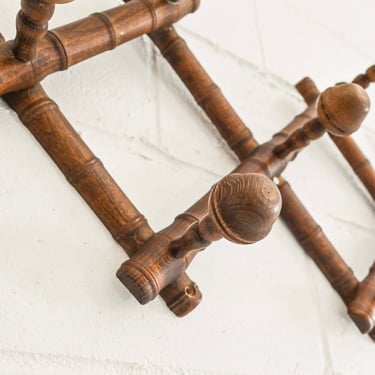 rare vintage french collapsable faux bamboo coat rack