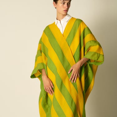 Yellow and Green Striped Caftan