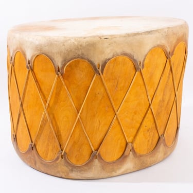 Hide Covered Drum, 20th c