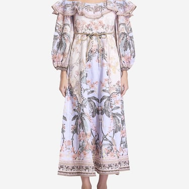 Zimmermann Women Wylie Off-Shoulder Midi Dress