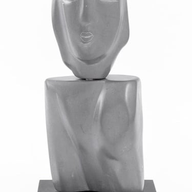Joan Shapiro Gray Woman Stone Sculpture