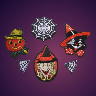 Halloween Patches - Vintage Retro Style Iron On Patch for Crafting Projects Denim Jackets Hats Backpacks 