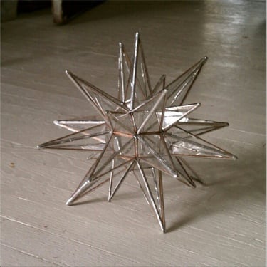 Stained Glass Moravian Star Tree Topper - glass tree topper - moravian - Christmas 
