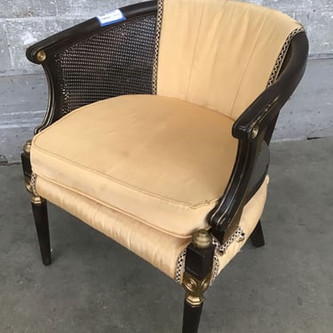 Vint. Caned Sides Living Room Chair (Seattle)