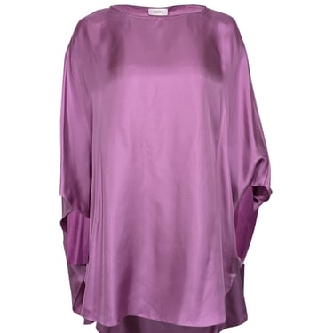 Lapointe - Lavender Satin Oversized Blouse w/ Arm Slits Sz M