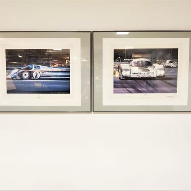 Stefan Bellof, Derek Bell and Jochen mass signed print by Nicholas Watts - Le mans drawings - Le mans memorabilia - automobile art 