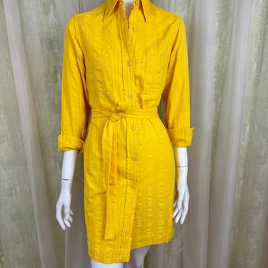 1970's Seersucker Shirt Dress