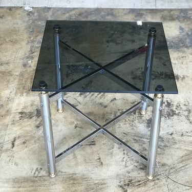 Hollywood Vintage Brass/Chrome Side Table