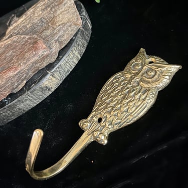 Brass Owl Wall Hook, Brass Hanger, Home Decor, Sustainable Living, Mid Century Vintage 