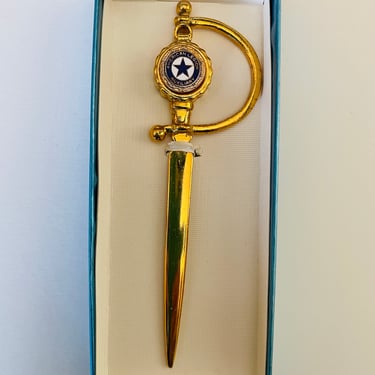 Vintage Brass  Sword American Legion Auxiliary Letter Opener- Unused. 