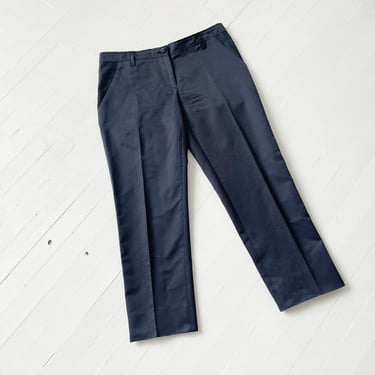 1990s Miu Miu Navy Cropped Pants 