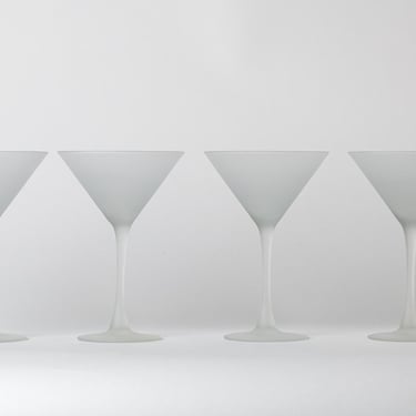 White Frosted Martini Glasses - Set of 4 