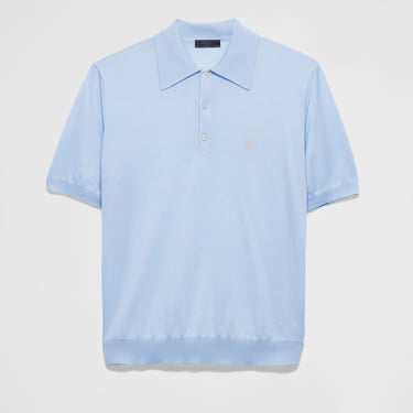 Prada Polo Shirt Men Sky