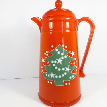 Vintage Waechtersbach Christmas Tree Insulated Coffee Hot Chocolate Carafe - Waechtersbach Christmas Tree German Pottery 