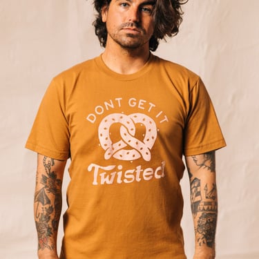 Don't Get It Twisted Food Pun Pretzel Mens & Womens T-Shirt, Philly Soft Pretzels Tshirt, Hipster Quirky Food Shirt, Unique Retro Foodie Tee 