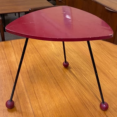 Item #AE7 Mid Century Retro Red Top Table c.1950