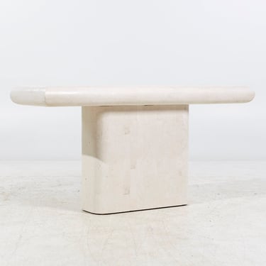 Postmodern Pedestal Console Table 