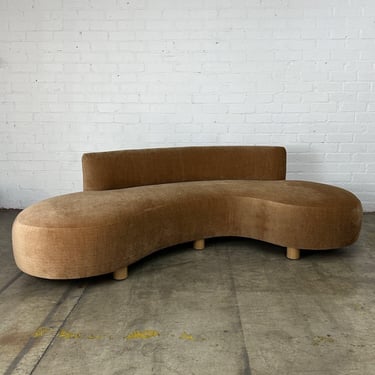 Wave Sofa in Cognac Chenille 