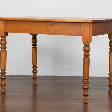 Antique Country French Provincial Farmhouse Walnut Table or Writing Desk 