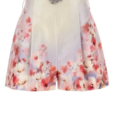 Zimmermann Women Printed Satin Crush Shorts