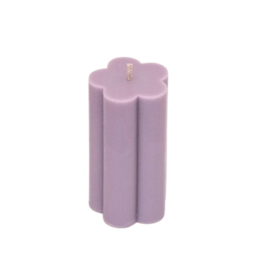 Purple Dasiy Pillar Candle