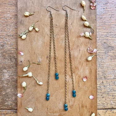 Handmade Apatite Gemstone Earrings Minimalist Jewelry Unique Gifts 